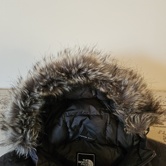 $368 The North Face Greenland Goosedown Gray Puffer W Fur Removable Hood Medium - Picture 6 of 12